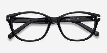 Noir Mia Farrow -  Classiques Acétate Lunettes de vue