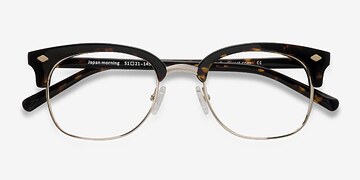  Dark Tortoise  Japan Morning -  Designer Acetate, Metal Lunettes de vue