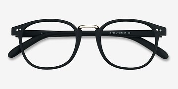 Matte Black Miyoshi -  Vintage Plastique Lunettes de vue