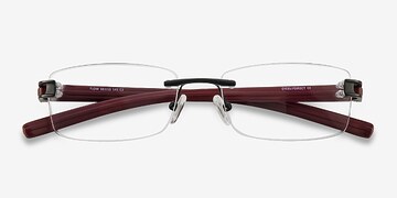 Black Burgundy Flow -  Métal Lunettes de vue