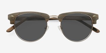 Walnut & Gold The Hamptons -  Vintage Acetate, Metal Lunettes de soleil