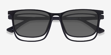 Noir Parody Clip-On -  Plastique Lunettes de vue