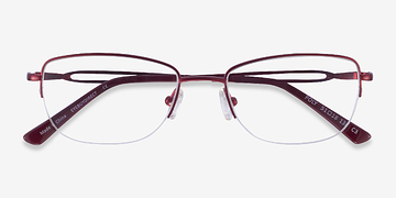 Matte Red Poly -  Titanium Lunettes de vue