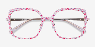 Pink Floral Althea -  Métal Lunettes de vue