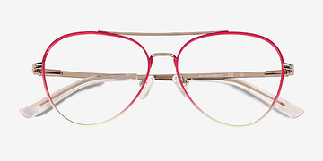 Gradient Red Sparkle -  Métal Lunettes de vue