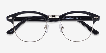 Black/Silver Coexist -  Vintage Plastic, Metal Lunettes de vue