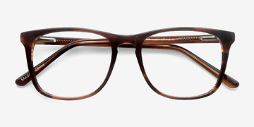 Brown Striped Skyline -  Classiques Acétate Lunettes de vue