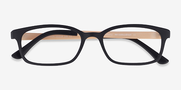 Black & Apricot Clover -  Classiques Plastique Lunettes de vue