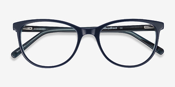 Blue Striped Sphinx -  Vintage Acétate Lunettes de vue