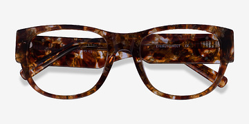 Brown Floral Aine -  Acétate Lunettes de vue