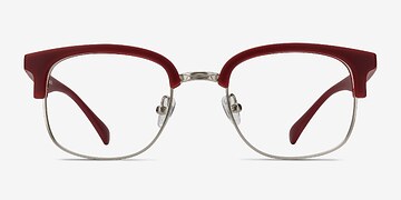 Matte Burgundy Yokote -  Vintage Plastic, Metal Lunettes de vue
