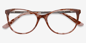 Brown Floral Cat's Meow -  Acetate, Metal Lunettes de vue
