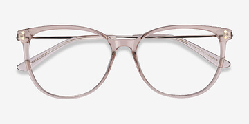 Clear Brown Nebulous -  Légèreté Acetate, Metal Lunettes de vue