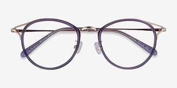 Violet Dazzle -  Coloré Acetate, Metal Lunettes de vue