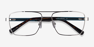 Silver, Clear Blue & Tortoise Colton -  Métal Lunettes de vue