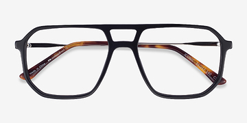 Black & Silver Iconic -  Acetate, Metal Lunettes de vue