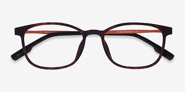 Matte Tortoise Orange Idea -  Plastique Lunettes de vue