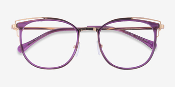 Clear Purple Gold Moving -  Métal Lunettes de vue