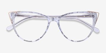 Clear Silver Rose Gold Celebrate -  Métal Lunettes de vue