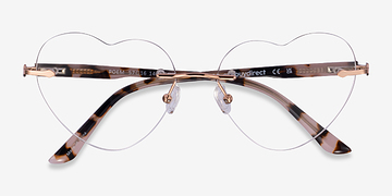 Shiny Rose Gold Poem -  Métal Lunettes de vue