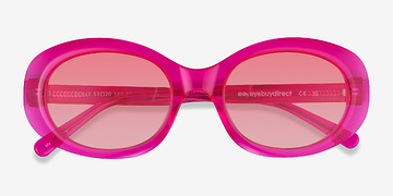 Crystal Fuchsia Pink Dolly -  Acétate Lunettes de soleil