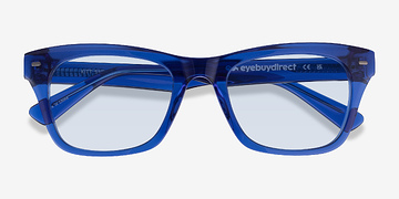 Crystal Dark Blue Kitt -  Acétate Lunettes de soleil