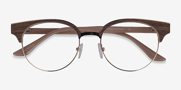 Gold Beige Wilderness -  Classiques Bois mixte Lunettes de vue