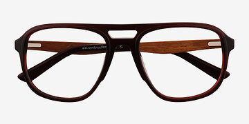 Dark Red Twig -  Bois mixte Lunettes de vue