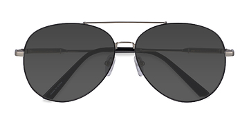  Black Silver  Camp -  Vintage Métal Lunettes de soleil