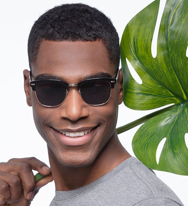 Black-Browline-Sunglasses for Men